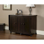 Cinnamon Cherry | Mystic Oak | Vintage Oak | Soft White Rolling Sewing & Craft Table with Drop Leaf, 1-Person