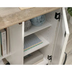 Cinnamon Cherry | Mystic Oak | Vintage Oak | Soft White Rolling Sewing & Craft Table with Drop Leaf, 1-Person