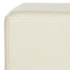 Cream/Gold & Navy/Gold Upholstered Tray Ottoman, Seats 1
