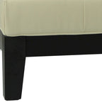 Brown / Red / Off White / Black Quilted Faux Leather Ottoman, 1-Seat
