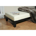 Brown / Red / Off White / Black Quilted Faux Leather Ottoman, 1-Seat