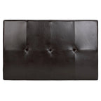 Brown / Red / Off White / Black Quilted Faux Leather Ottoman, 1-Seat