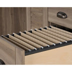 Grey Wood Finish Computer Desk with Hutch, Single User