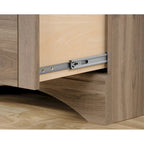 Grey Wood Finish Computer Desk with Hutch, Single User