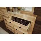 Blonde Solid Wood King Bedroom Set, 6-Piece