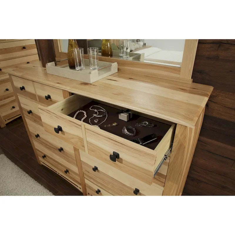 Blonde Solid Wood King Bedroom Set, 6-Piece