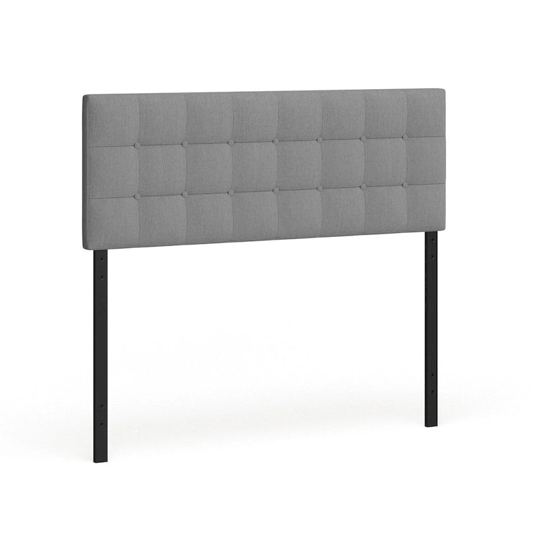 Button-Tufted Queen Headboard – Beige / Grey / Ivory, Contemporary, Fits Queen Bed