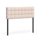 Button-Tufted Queen Headboard – Beige / Grey / Ivory, Contemporary, Fits Queen Bed