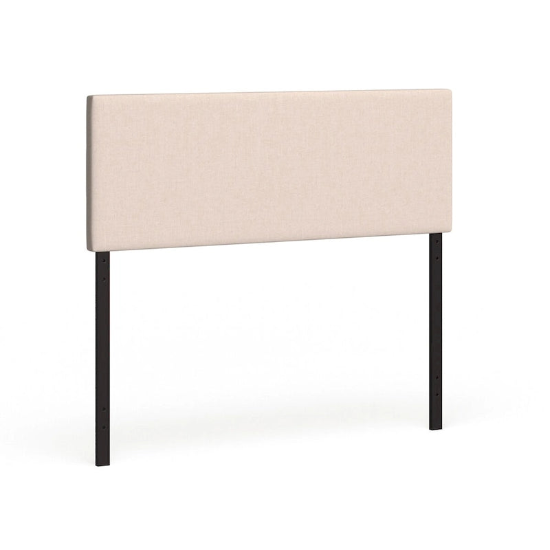 Button-Tufted Queen Headboard – Beige / Grey / Ivory, Contemporary, Fits Queen Bed