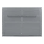 Grey & White Murphy Wall Bed – Fold-Away Cabinet, Queen/Full, 1–2 Person
