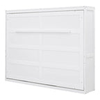 Grey & White Murphy Wall Bed – Fold-Away Cabinet, Queen/Full, 1–2 Person