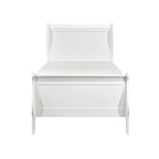 White Sleigh Panel Bed, Twin, 1-Person