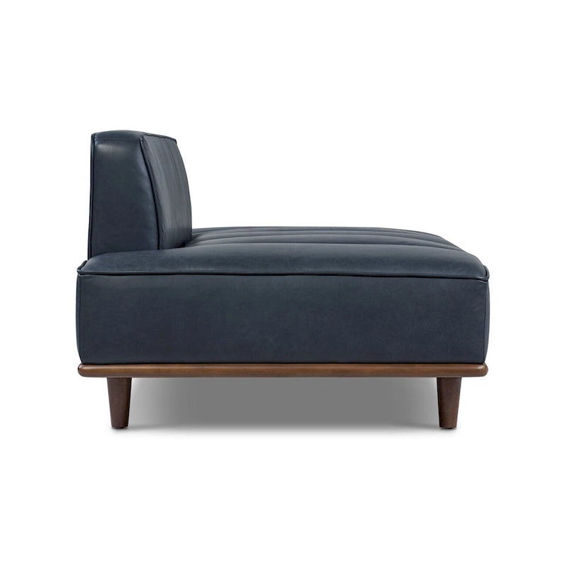 Leather Daybed Sofa – Midnight Blue / Cognac Tan / Onyx Black, Seats 1
