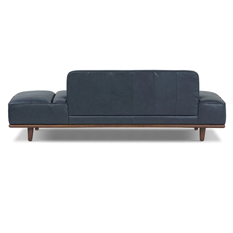 Leather Daybed Sofa – Midnight Blue / Cognac Tan / Onyx Black, Seats 1