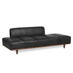 Leather Daybed Sofa – Midnight Blue / Cognac Tan / Onyx Black, Seats 1