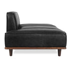 Leather Daybed Sofa – Midnight Blue / Cognac Tan / Onyx Black, Seats 1