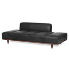 Leather Daybed Sofa – Midnight Blue / Cognac Tan / Onyx Black, Seats 1