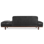 Leather Daybed Sofa – Midnight Blue / Cognac Tan / Onyx Black, Seats 1