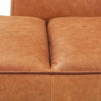 Leather Daybed Sofa – Midnight Blue / Cognac Tan / Onyx Black, Seats 1