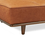 Leather Daybed Sofa – Midnight Blue / Cognac Tan / Onyx Black, Seats 1