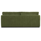 Distressed Green Velvet 3-Seat Sofa with Bolster Pillows, 90.5"