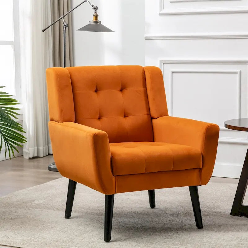 Fauteuil d'appoint en velours, une place – 14 coloris