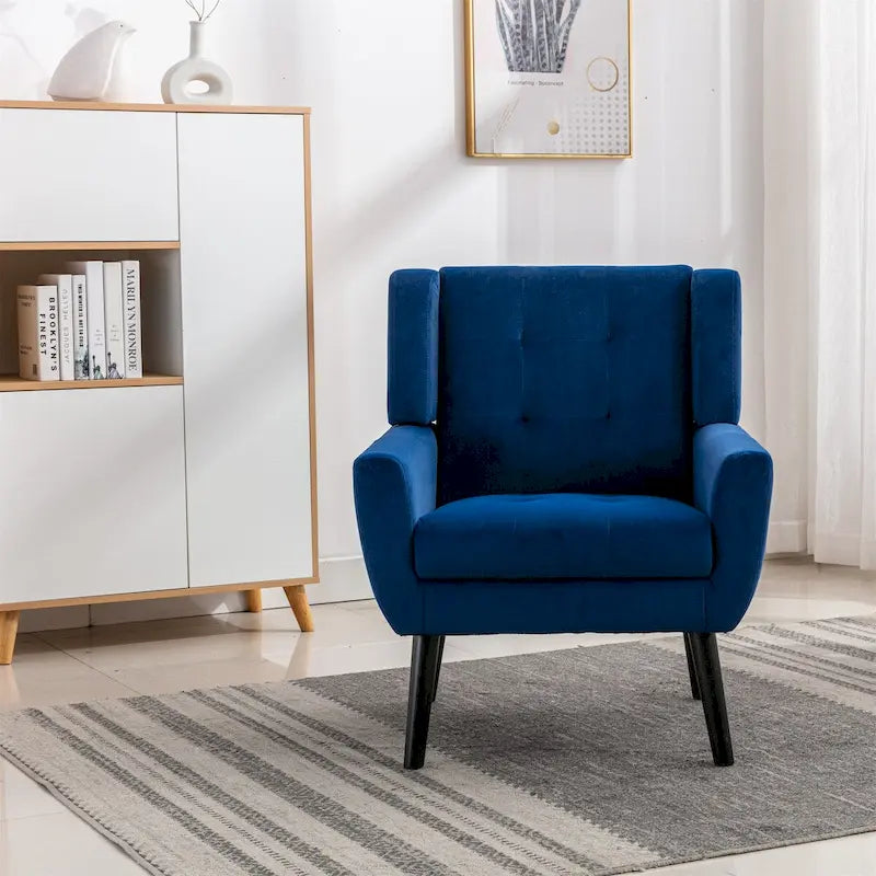 Fauteuil d'appoint en velours, une place – 14 coloris