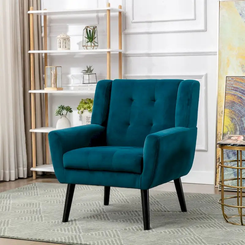 Fauteuil d'appoint en velours, une place – 14 coloris