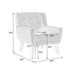 Velvet Upholstered Accent Chair, Single Seat – 14 Colors