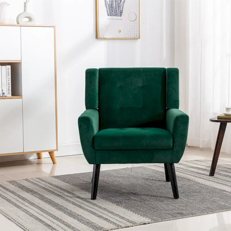 Velvet Upholstered Accent Chair, Single Seat – 14 Colors