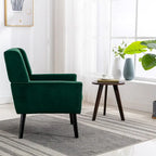 Velvet Upholstered Accent Chair, Single Seat – 14 Colors