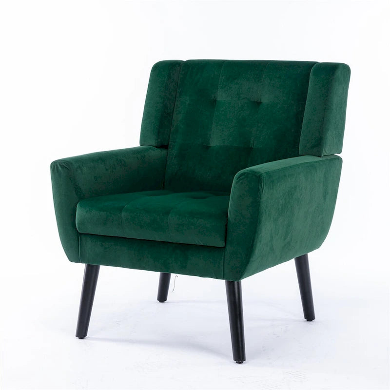 Velvet Upholstered Accent Chair, Single Seat – 14 Colors