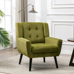 Velvet Upholstered Accent Chair, Single Seat – 14 Colors