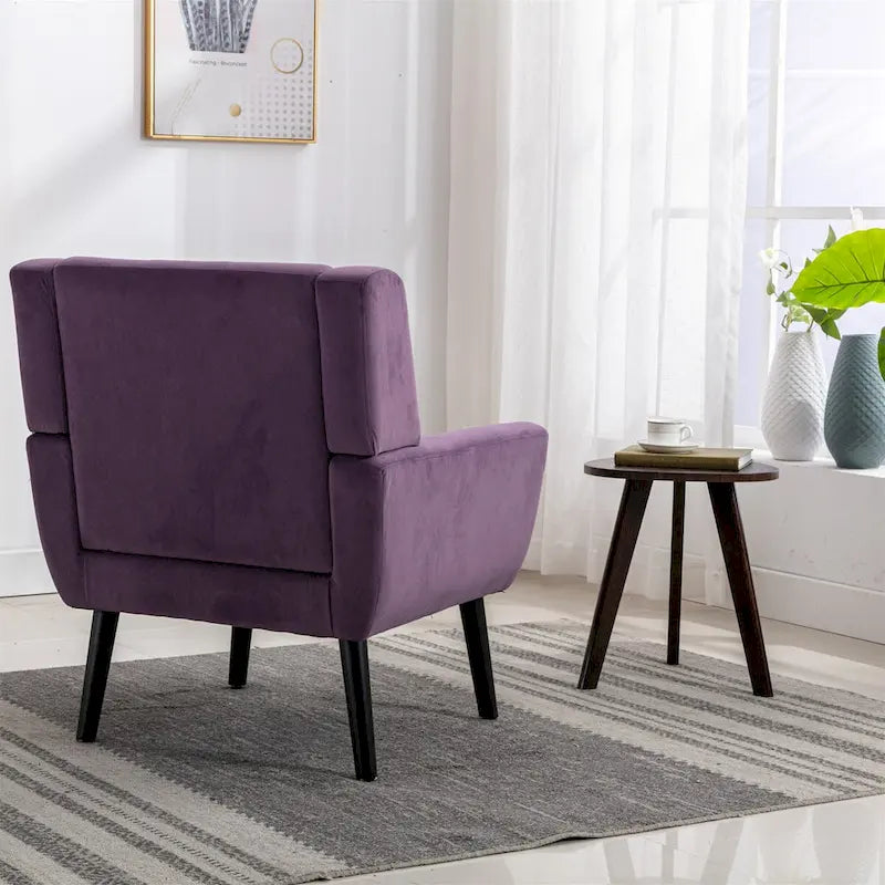 Velvet Upholstered Accent Chair, Single Seat – 14 Colors