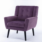Velvet Upholstered Accent Chair, Single Seat – 14 Colors