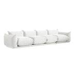Chenille Modular Sectional Sofa with 2 Ottomans, Orange/Beige/Black/Green, Seats 3-4