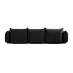 Chenille Modular Sectional Sofa with 2 Ottomans, Orange/Beige/Black/Green, Seats 3-4