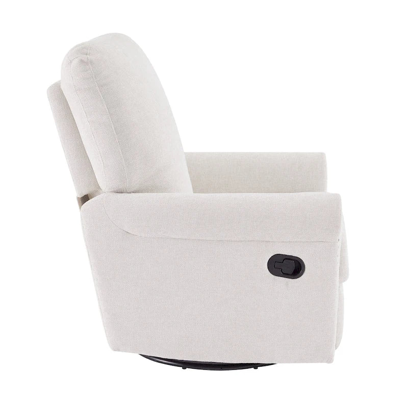 Brownish Red / Dark Gray / Beige 360° Swivel Glider Manual Recliner Chair, Single