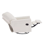 Brownish Red / Dark Gray / Beige 360° Swivel Glider Manual Recliner Chair, Single