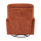 Brownish Red / Dark Gray / Beige 360° Swivel Glider Manual Recliner Chair, Single