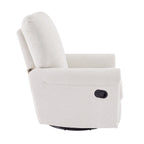 Brownish Red / Dark Gray / Beige 360° Swivel Glider Manual Recliner Chair, Single