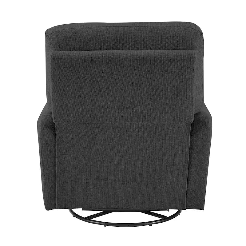 Brownish Red / Dark Gray / Beige 360° Swivel Glider Manual Recliner Chair, Single