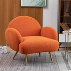 Boucle Sherpa Upholstered Accent Chair, Single Seat