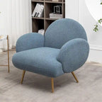 Boucle Sherpa Upholstered Accent Chair, Single Seat