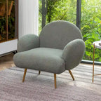 Boucle Sherpa Upholstered Accent Chair, Single Seat