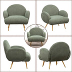 Boucle Sherpa Upholstered Accent Chair, Single Seat