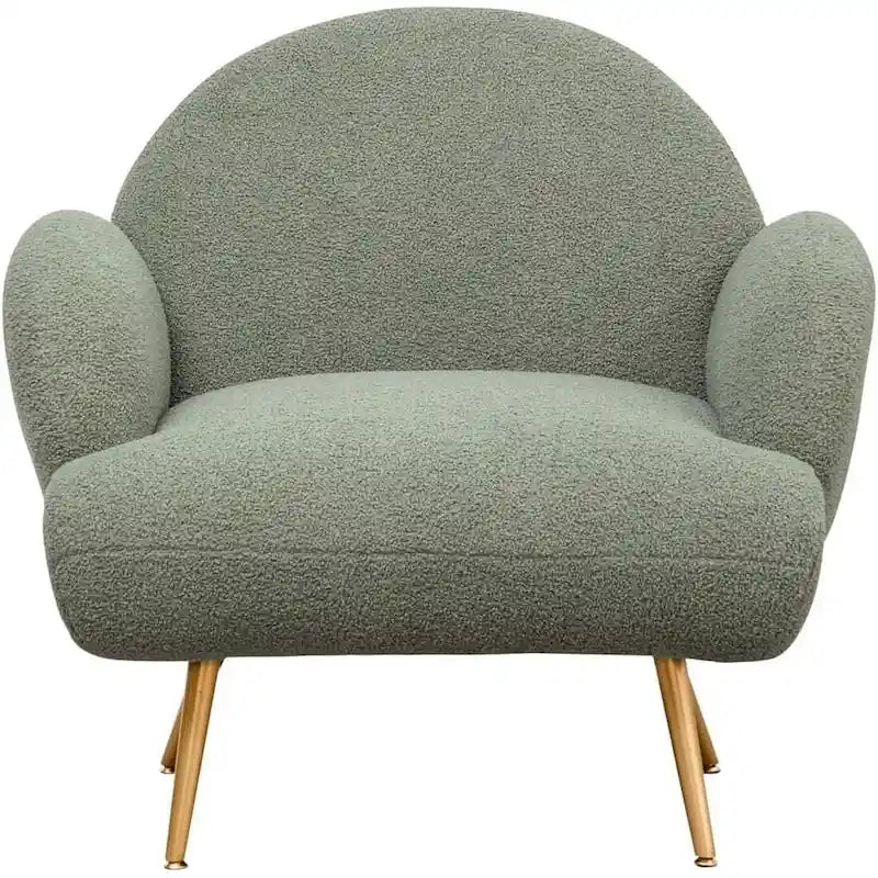 Boucle Sherpa Upholstered Accent Chair, Single Seat