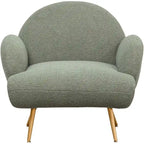 Boucle Sherpa Upholstered Accent Chair, Single Seat