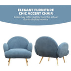 Boucle Sherpa Upholstered Accent Chair, Single Seat