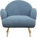 Boucle Sherpa Upholstered Accent Chair, Single Seat
